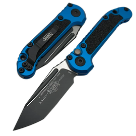 Microtech LUDT Gen III T/E Automatic Knife Blue Aluminum, Black M390MK by Tony Marfione (1136-1BL)