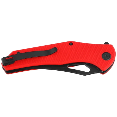 Nóż składany Kubey Phemius Red G10, Black Stonewashed 14C28N (KU149F)