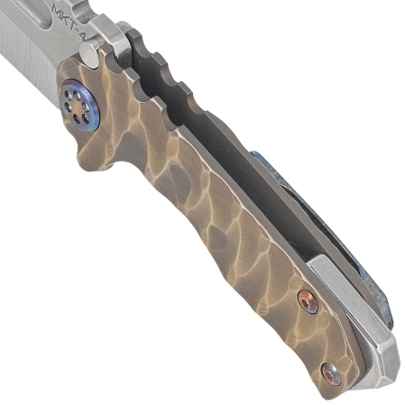 Nóż składany Medford Micro Praetorian T Tanto, Bronze ''Predator'' Titanium, Flm HW, Brsh/Flm Clip, Tumbled S45VN by Greg Medford (MK0084TT-36A1-TFCF-BN)
