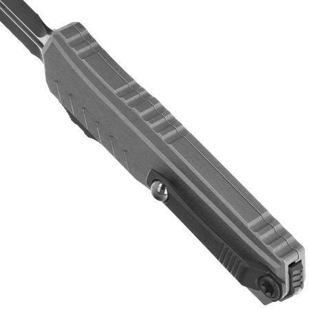 Nóż automatyczny OTF Microtech Cypher II D/E Natural Clear Aluminium, Black M390MK F/S by Deryk Munroe and Tony Marfione (1242-3NC)