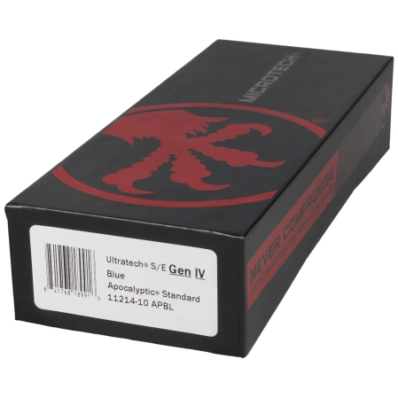 Microtech Ultratech Gen IV S/E OTF Knife Blue Aluminum, Apocalyptic M390MK by Tony Marfione (11214-10APBL)