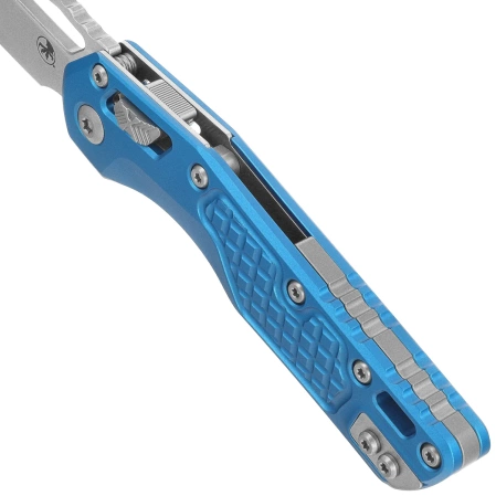 Nóż składany Microtech MSI S/E Ram-Lok Blue Frag Aluminium, Stonewashed M390MK by Tony Marfione (210-10FRBL)