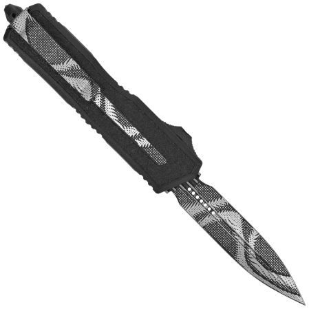 Microtech Scarab II Gen III D/E OTF Knife Geo Trace Camo Aluminum, Geo Trace Camo M390MK by Tony Marfione (1280-1GOC)