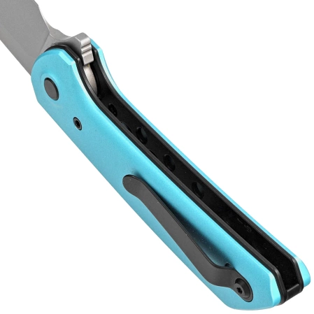 Reate PL-XF-A-8 Knife Blue Aluminum, Stonewashed Nitro-V