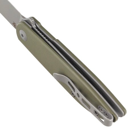 Sencut Bocll II OD Green G10, Gray Stonewashed D2 by Brad Zinker knife (S22019-4)