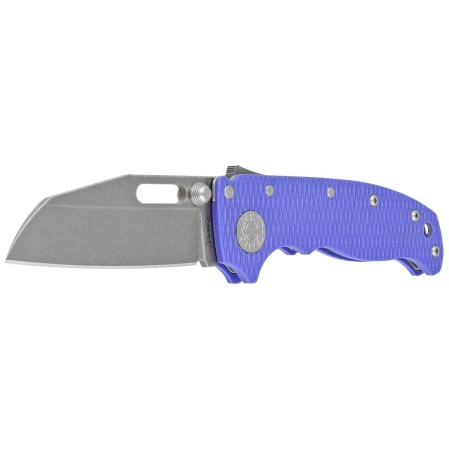 Demko AD20.5 Shark Foot Knife Blue #2 G10, Stonewashed CPM 20CV by Andrew Demko (205-20CV-BLUG10-SF)