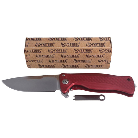 LionSteel SR11A Red Aluminum, Satin Sleipner by Molletta (SR11A RS)