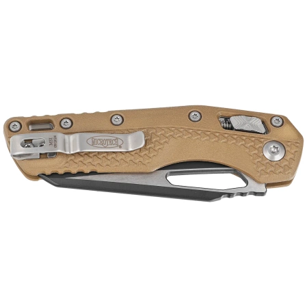 Nóż składany Microtech MSI S/E Ram-Lok Dark Earth Tri-Grip Polymer, Black P/S M390MK by Tony Marfione (210T-2PMDE)