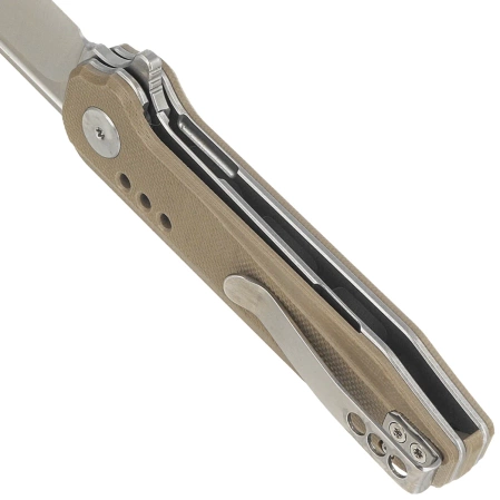 Bestech Syntax Beige CP G10, Stonewashed/Satin CPM 154CM by Todd Knife and Tool (BG41B)