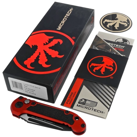Nóż automatyczny Microtech LUDT Gen III T/E Red Aluminium, Black F/S M390MK by Tony Marfione (1136-3RD)