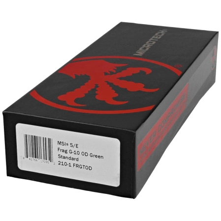 Microtech MSI S/E Knife OD Green Frag G10, Black M390MK by Tony Marfione (210-1FRGTOD)