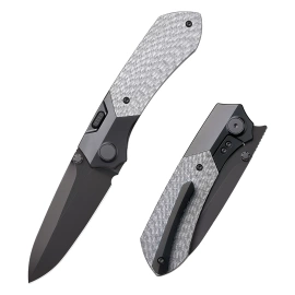 Nóż składany Remette RT-Meteor Black DLC Titanium/Gray Carbon Fiber, Black DLC M390 (RTPT-BD)