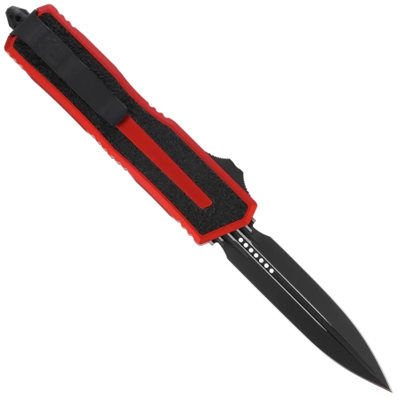 Microtech Scarab II Gen III D/E OTF Knife Red Aluminum, Black M390MK by Tony Marfione (1280-1RD)