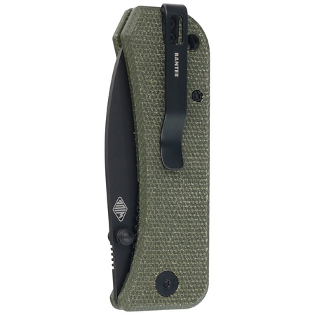 Nóż składany WE Knife Banter Green Micarta, Black Stonewashed CPM S35VN by Ben Petersen (2004J)