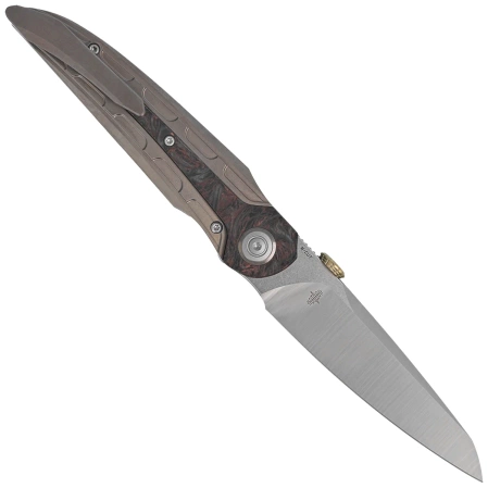 Bestech Prydwen Knife Bronze Titanium/Dark Matter Copper Fat Carbon, Stonewashed/Satin MagnaCut by Kombou (BT2409B)