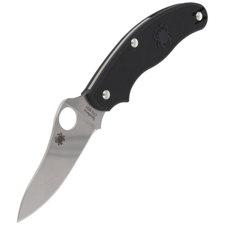 Spyderco UK Penknife Drop Point Knife Black FRN, Satin CTS BD1N by Sal Glesser (C94PBK3)