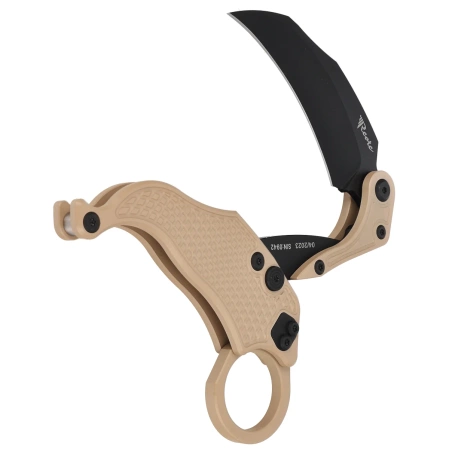 Nóż grawitacyjny Reate EXO-K Gravity Karambit Tan Aluminium, Black PVD N690