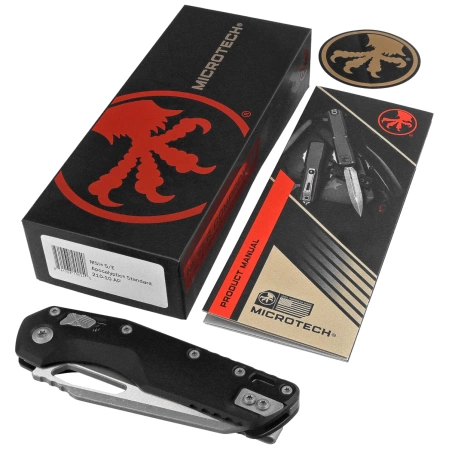 Nóż składany Microtech MSI S/E Black Aluminium, Apocalyptic M390MK by Tony Marfione (210-10AP)