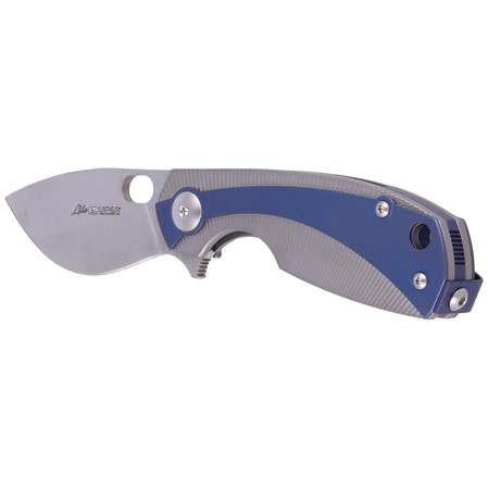 Viper Lille Blue Titanium, Satin M390 by Jesper Voxnæs Knife (V5962TIBL)