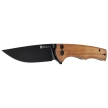 Sencut Crowley Guibourtia Wood, Black Stonewashed D2 knife (S21012-5)