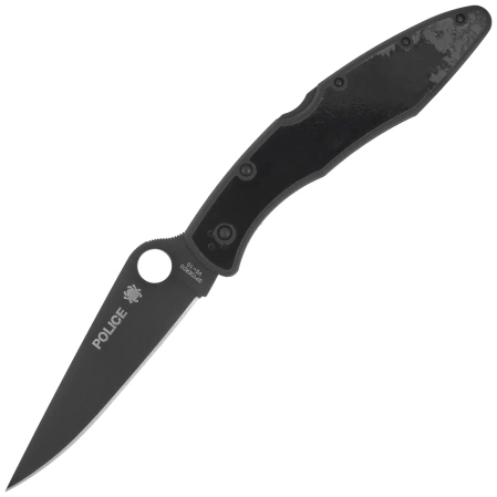 Nóż składany Spyderco Police Black TiCN Stainless Steel, Black TiCN VG-10 by Sal Glesser (C07BKP)
