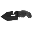 Martinez Albainox 2-in-1 Tactical Folding Knife, Black Rubberized Fiber, Black 3Cr13MoV (32316)