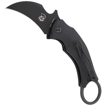 Nóż składany FOX Karambit Black Bird by Bastinelli G10 Black, Black Idroglider (FX-591)