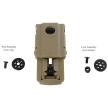 Mocowanie na pas ESP Roto 360° Belt Clip, zaciskane - Khaki (UBC-01 KH)