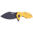 Kubey Knife Noble, Yellow G10, Dark Stonewashed D2 (KU236D)