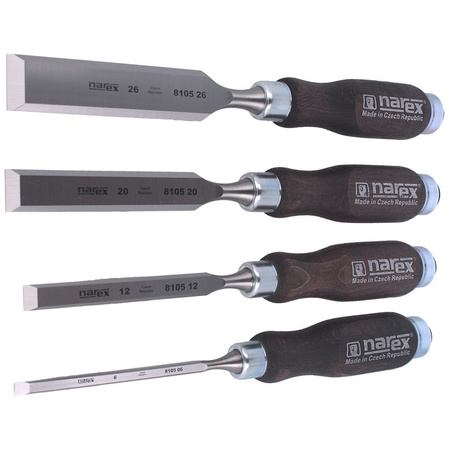 Narex Profi chisel set with side chamfer 6, 12, 20, 26 (863020)