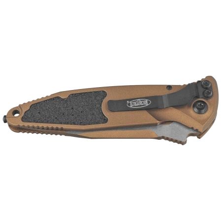 Microtech Socom Elite Auto S/E Knife Cerakote Burnt Bronze Aluminum, Cerakote Burnt Bronze M390 by Tony Marfione (160A-1UB-C19Z7)