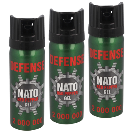 Zestaw trzech gazów pieprzowych Sharg Nato Defence Gel 2mln Cone 50ml (41050-C)