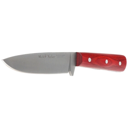 Muela Nicker-11R.E Red Pakka Wood, Satin X50CrMoV15 knife