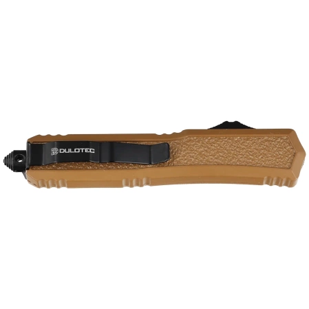 Dulotec OTF Automatic Knife Tactical Brown Aluminum, Satin 3Cr13MoV (K188A-BR)