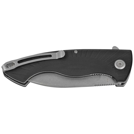 Nóż składany Kubey Timberwolf Black G10, Stonewashed 14C28N (KU208D)