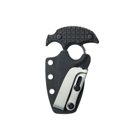 Kubey Cavy Pushdagger Black G10, Blackwashed 14C28N by MUZI Design (KU403B)