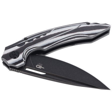 Nóż składany Bestech Ornetta Carbon Fiber / White G10, Black Stonewash N690 by Kombou (BL02D)
