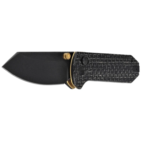 Civivi Yonder Knife Black Burlap Micarta, Black Stonewashed 14C28N by Zac Whitmore (C23073B-2)