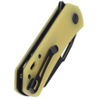 Nóż składany Kubey Knife Duroc Translucent Yellow G10, Black Stonewashed AUS-10 by Colin Maisonpierre (KU332H)