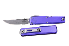 Nóż automatyczny OTF Microtech UTX-85 Gen IV S/E Purple Aluminium, Stonewashed M390MK by Tony Marfione (12314-10PU)