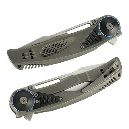 Nóż składany Reate GTR LE No 025/200 Dark Bead Blast Stonewashed Titanium/Zirconium Inlay, Hand Satin M390 (GTR TDBB-STW.ZIM.SAT)