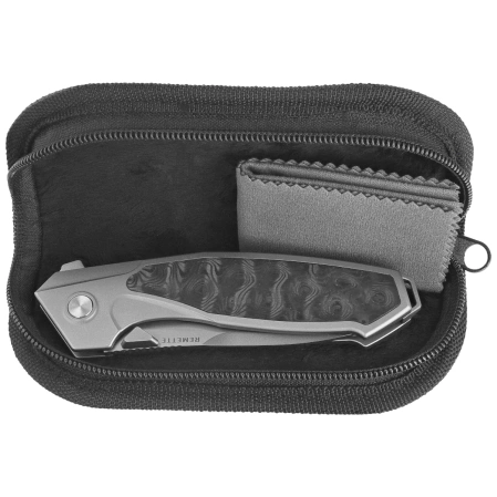 Remette Kingfisher Knife Titanium/Carbon Fiber, Hand Grinding M390 (RTKF4)