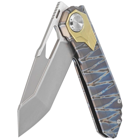 Remette RT-Peregrine Falcon Tiger Stripe/Gold Titanium, Hand Grinding Pearlescent M390 (RTT1-C)