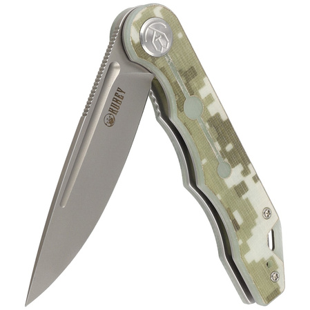 Nóż składany Kubey Knife Mizo Camo G10, Bead Blast AUS-10 by Tiguass (KU312E)