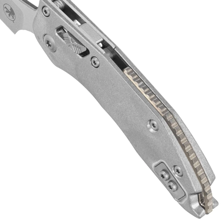 Nóż składany Microtech Marfione Select Stitch Ram-Lok S/E Titanium, Double Vapor Blast HW, Stonewashed M390MK by Borka Blades and Tony Marfione (169RL-10MS1)