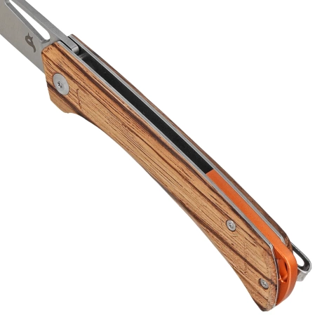 Nóż składany BlackFox Sneaky Zebrano Wood, Satin D2 (BF-768 W)