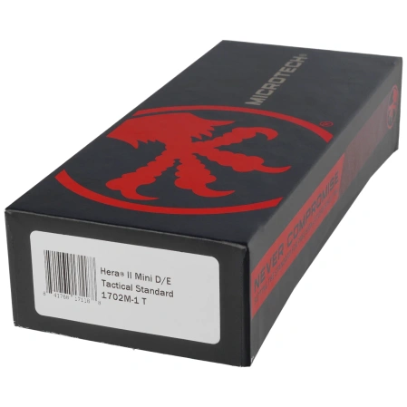 Microtech Hera II Mini D/E Tactical Black Aluminum, Black M390MK by Tony Marfione (1702M-1T)