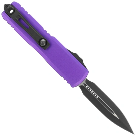 Microtech UTX-85 Gen IV D/E OTF Knife Purple Aluminum, Black M390MK by Tony Marfione (12324-1PU)