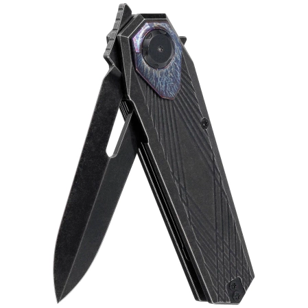 Nóż składany Remette RT-Infinite Power Black Stonewashed Titanium, Black Stonewashed M390 (RTIP-S)