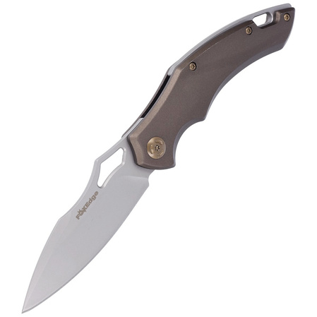 Nóż składany FoxEdge Sparrow Brown Anodized Aluminium, Sand Blasted by Denis Simonutti (FE-031)